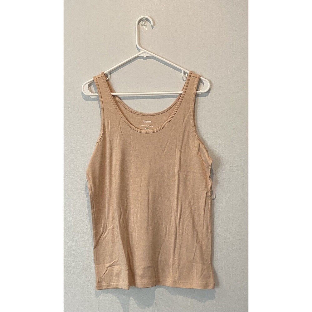 Woman’s ￼Sonoma Goods For Life Muscle Shirt Peach 2XL Tank Top. ￼